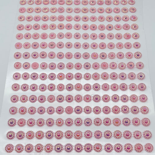 Halvperle blomsterklistermærker 4mm