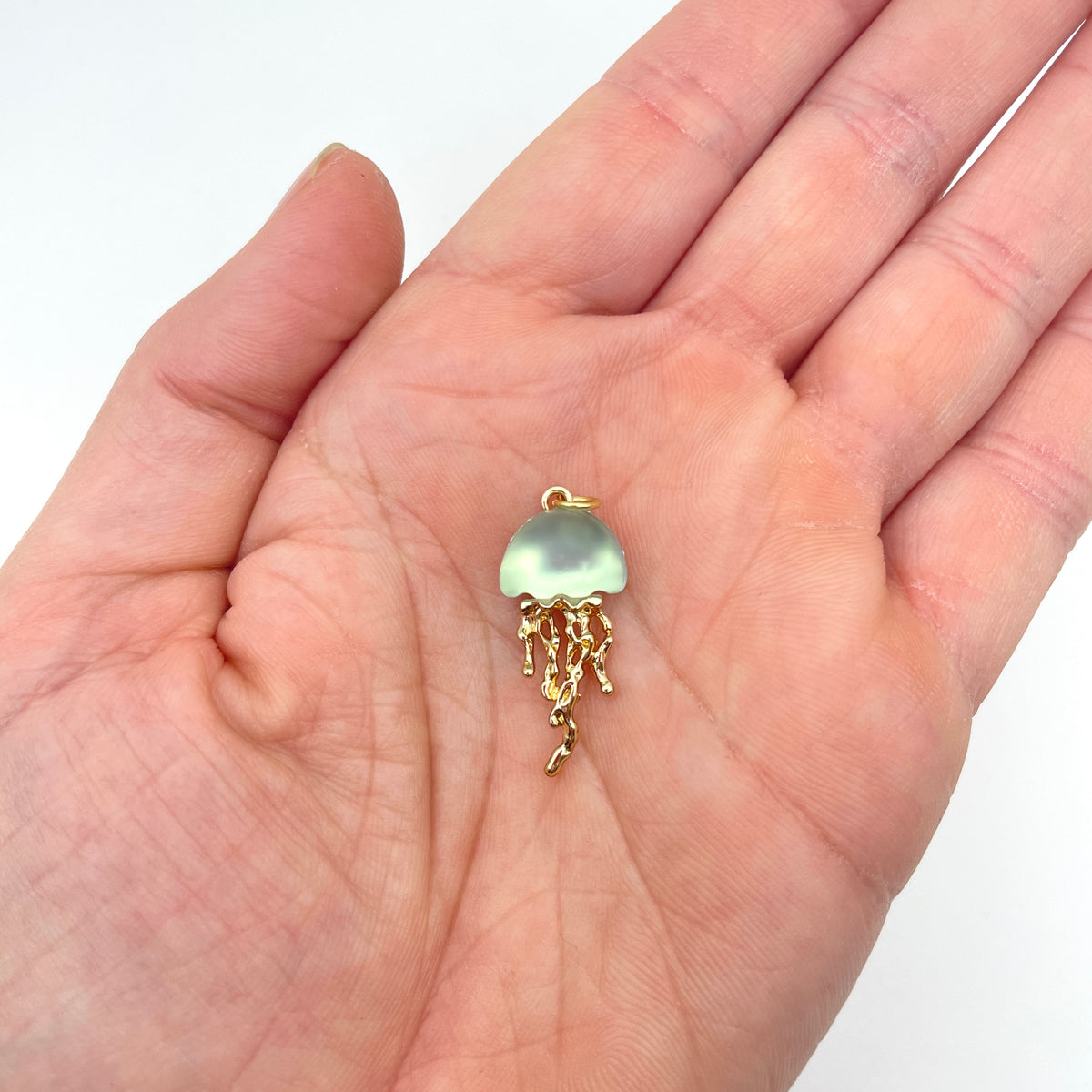 Vandmand vedhæng/charm, guld, nikkelfri, 25 x 13 mm, i 3 farver til smykker – billede 2