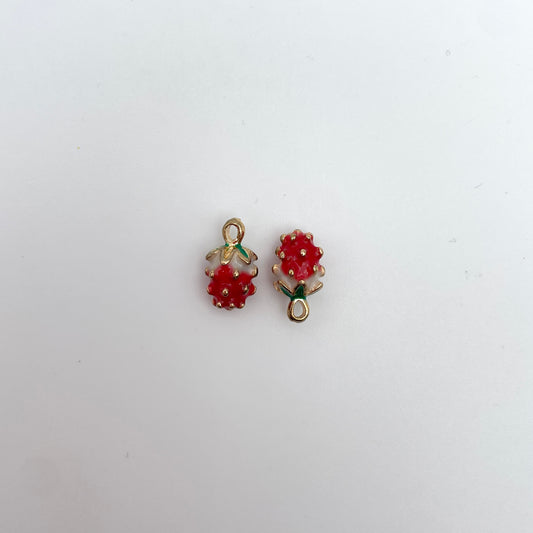 Dragefrugt vedhæng/charm, nikkelfri, 10 x 6 mm, til smykkefremstilling – billede 2