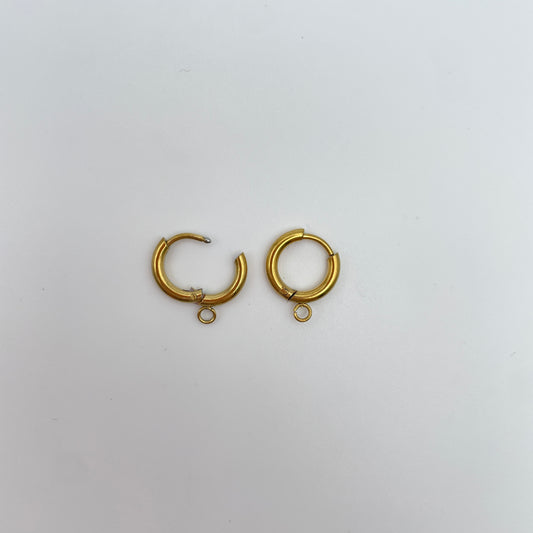 Creoler med ekstra øje, omkreds 13 mm, nikkelfri, 2 stk.