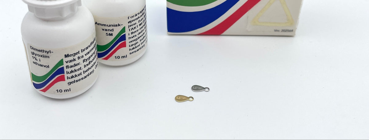 S.STEEL nikkelfri-mærke 6 x 4 mm til færdige smykker, guld eller sølv – billede 6