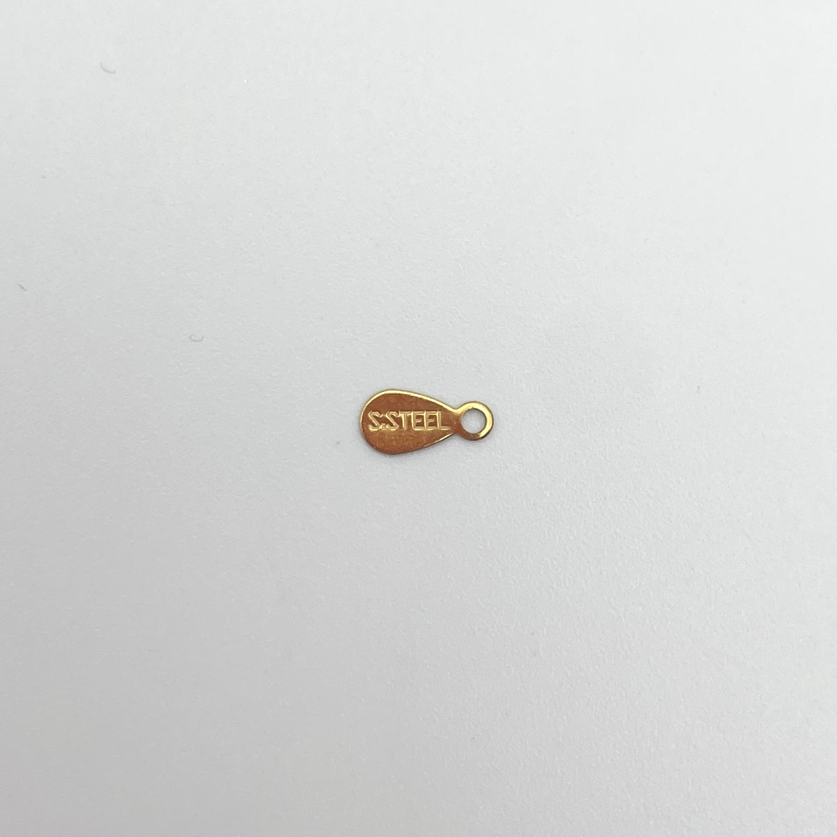 S.STEEL nikkelfri-mærke 6 x 4 mm til færdige smykker, guld eller sølv – Guld