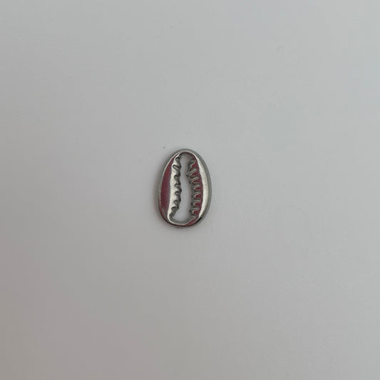 Overskåret konkylie vedhæng/charm, nikkelfri, 11 x 7 mm, til smykker – Sølv