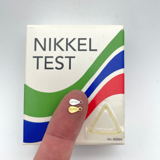S.STEEL nikkelfri-mærke 6 x 4 mm til færdige smykker, guld eller sølv