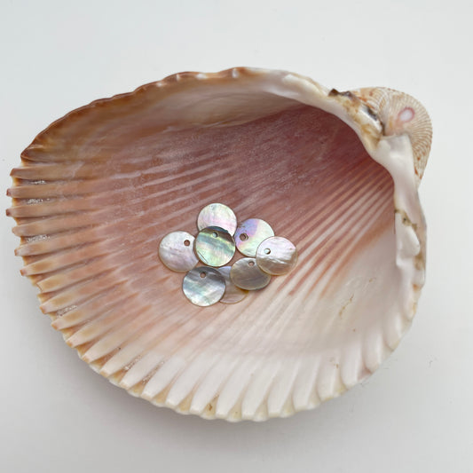 Perlemorspaillet, vedhæng/charm, 11,5mm, til smykker