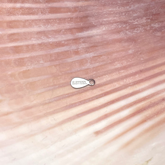 S.STEEL nikkelfri-mærke 6 x 4 mm til færdige smykker, guld eller sølv – billede 2